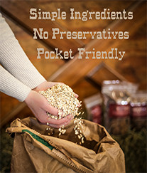 Simple ingredients, no preservatives, pocket friendly